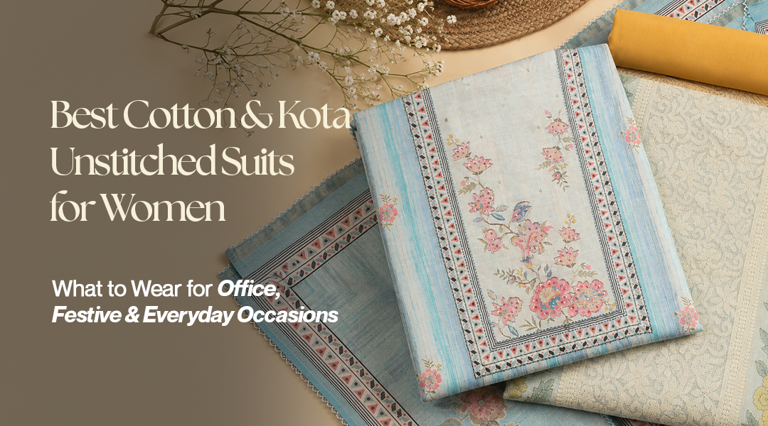 Best Cotton and Kota Unstitched Suits for Women