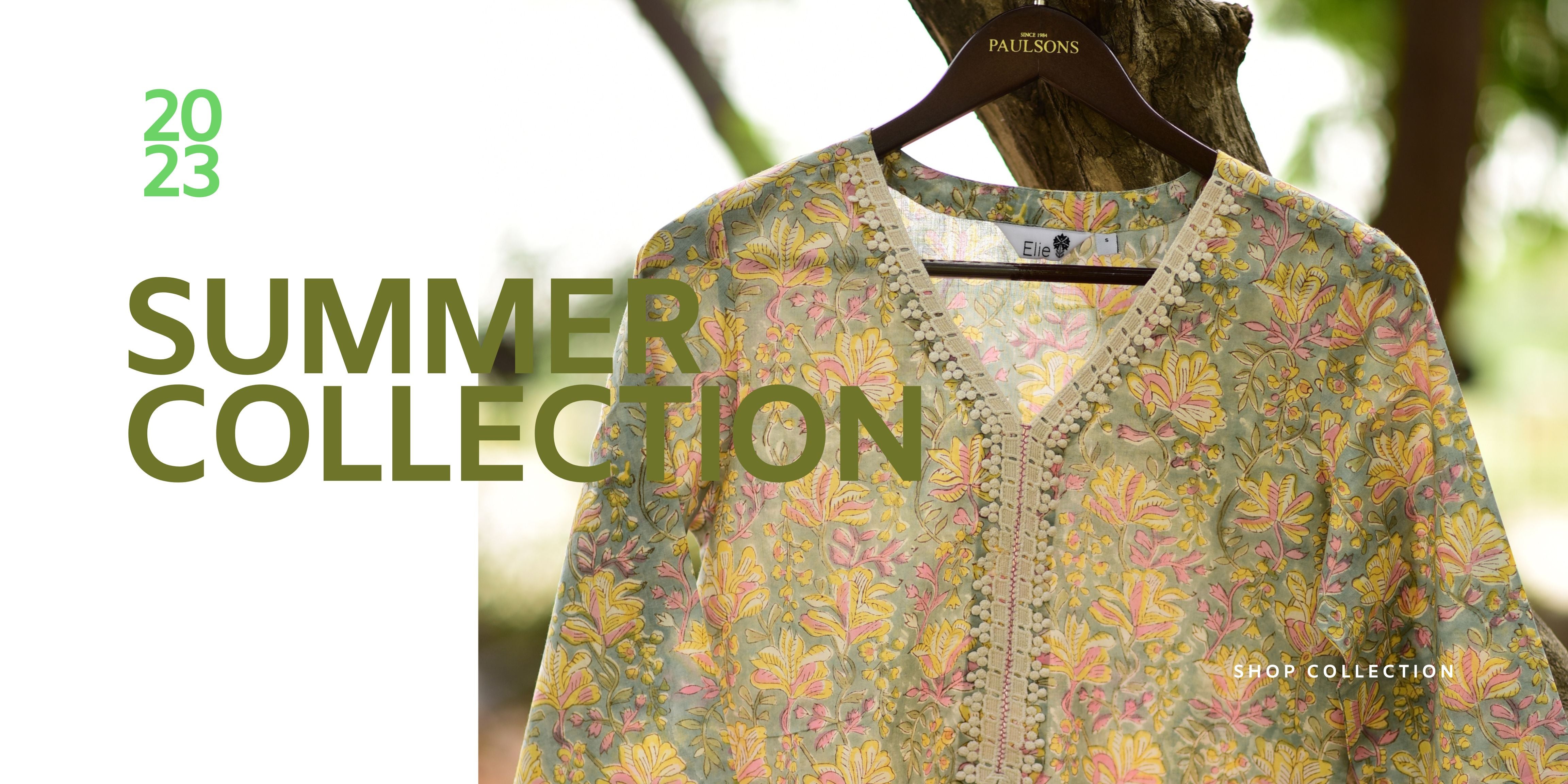 women's ready-to-wear Summer Collection 2023 Light Green Pure Cotton Hand Block Printed Ready-To-Wear Co-ord Set With Pant