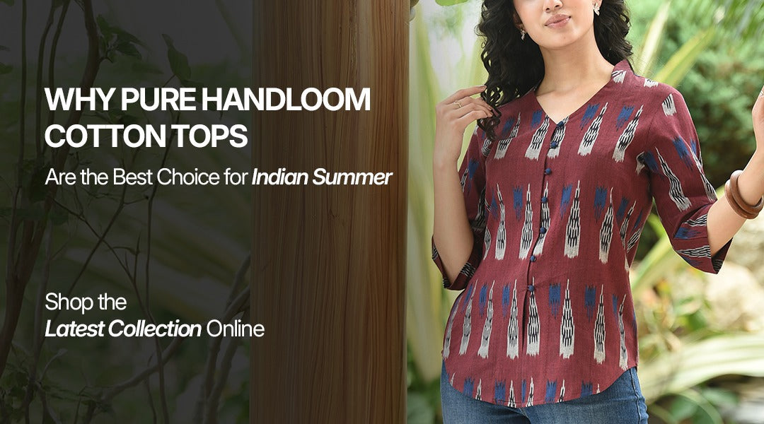 pure handloom cotton tops for women online