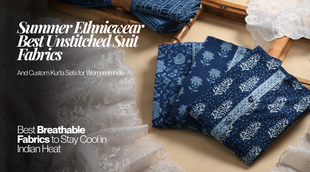 Summer Unstitched Suit Fabrics and Custom Kurta Sets for Women in India ...