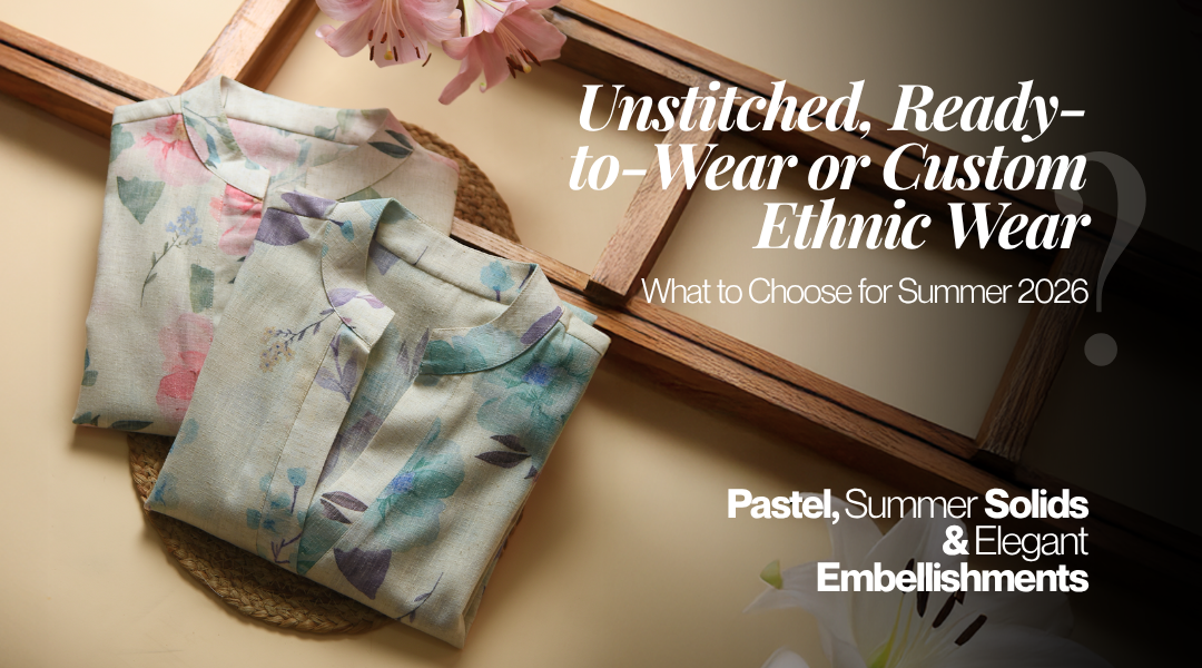 unstitched vs ready to wear vs custom ethnic wear for summer 2026