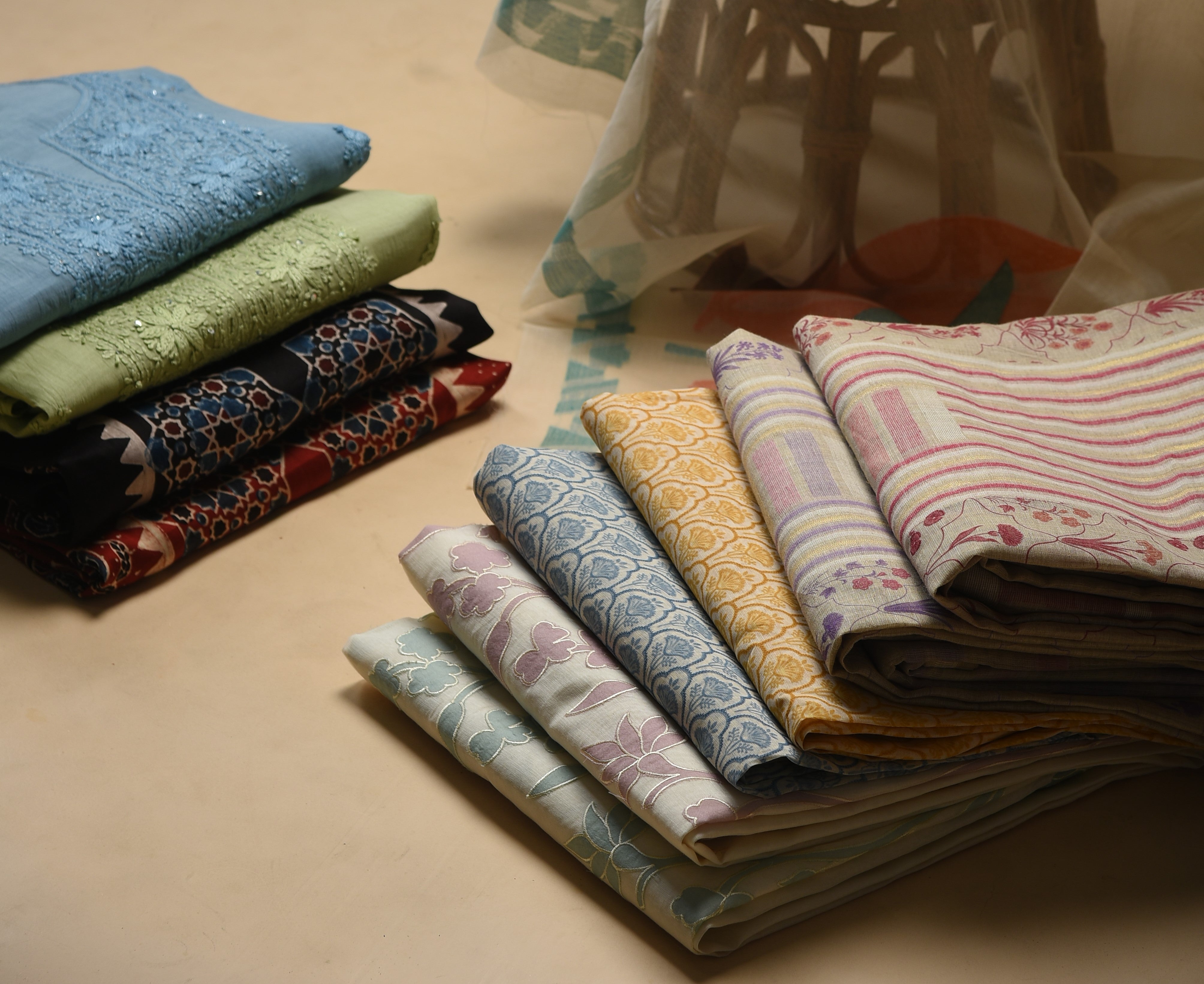 Unstitched Suit Fabric Set with Dupatta