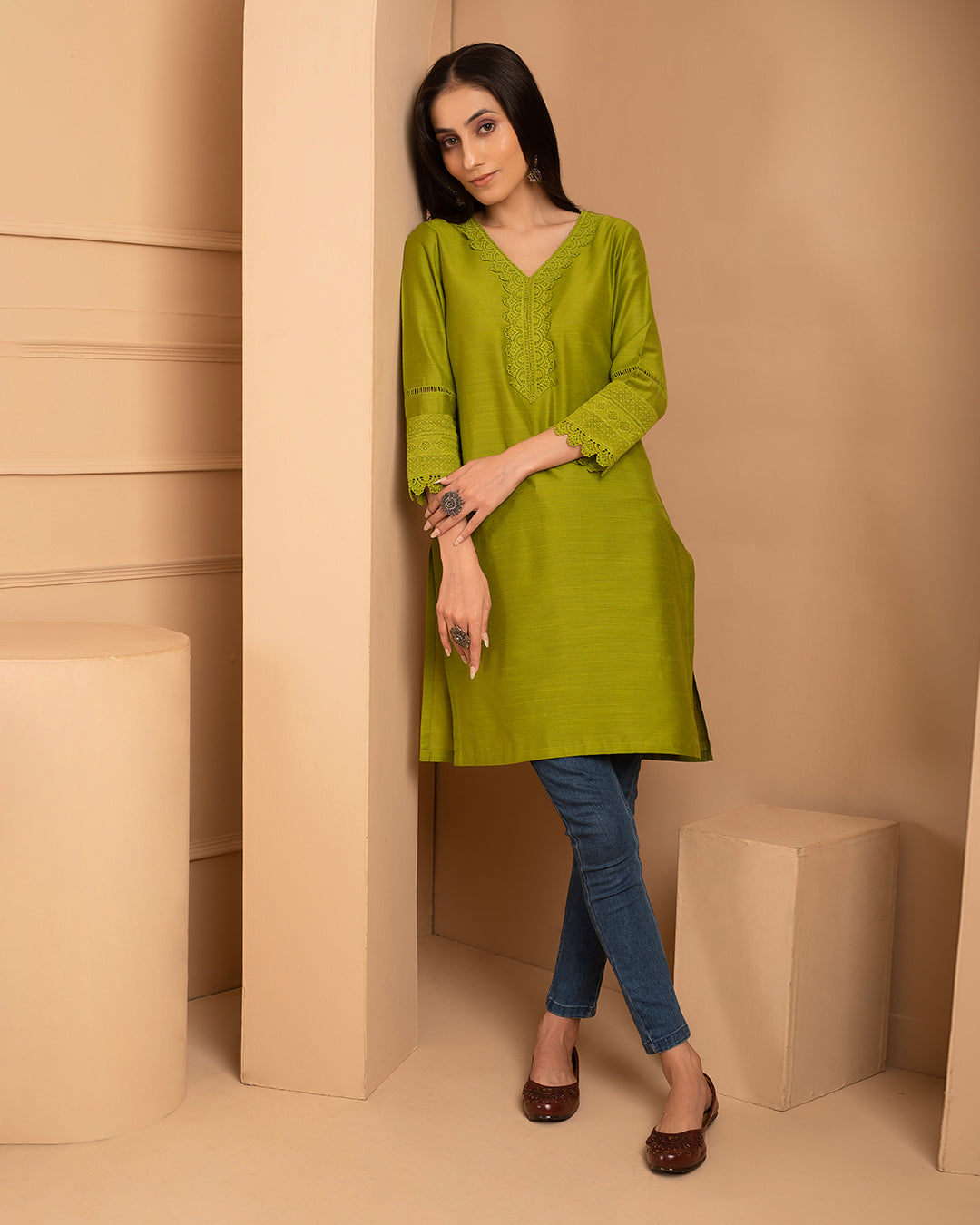 Neon Green Blazer & Pants Co-ord Set at Rs 3190.00, Women Clothes
